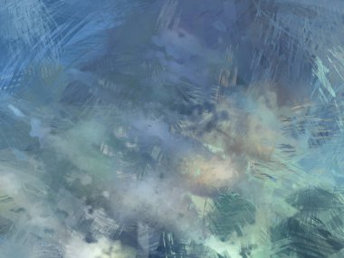 Soyut arkaplanda pürüzlü fırça darbeleri. Fırça boyası. Renkli boya darbeleri. Eşsiz duvar sanatı. Tuvaldeki modern sanat. Renkli çağdaş sanat eserleri.