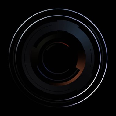 Gelecekçi hud arayüzü elementi. Soyut geometrik arkaplan. Dijital teknolojinin grafiksel çizimi siyah arkaplanda izole edildi..