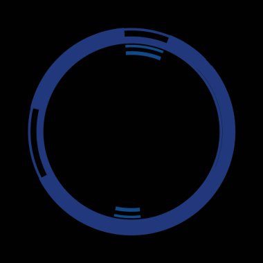 Fütürist dairesel gövde arayüzü elementi. Soyut çember geometrik arkaplan. Dijital teknolojinin grafiksel çizimi.