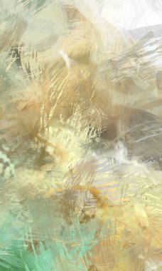 Soyut arkaplanda pürüzlü fırça darbeleri. Fırça boyası. Renkli boya darbeleri. Eşsiz duvar sanatı. Tuvaldeki modern sanat. Renkli çağdaş sanat eserleri.