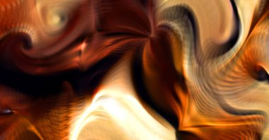 Hareketli girdapların soyut çizimi. Titreşimli renkli kıvrımların dönen akışı. Kıvrımlı ve kıvrımlı arka plan ve çizgiler. Garip duvar kâğıdı tasarımı. Dalgalanma arkaplanı.