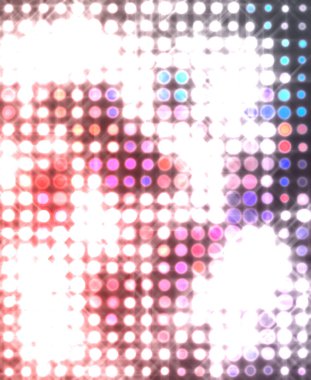 Parlak desenli duvar kağıdı. Sahne ışıkları olan renkli ışıkların ihtişamlı arkaplanı. Parlayan ışıklar siyah arka planda parti izleri. Sahne veya stadyum ışıklarının dijital illüstrasyonu. 