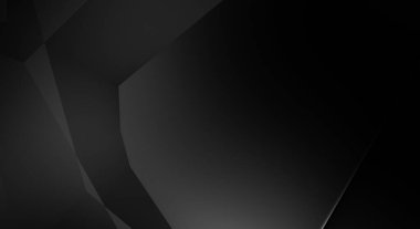 Lüks minimalist tasarım. Fütürist şablon. Karanlık elementleri olan birinci sınıf soyut duvar kâğıdı. Zarif bir zemin. Siyah üç boyutlu geometrik arkaplan. Poster, broşür, sunum için tasarım.