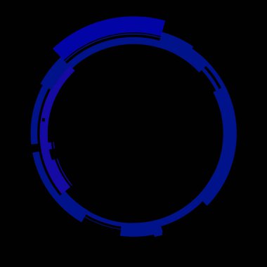 Fütürist dairesel gövde arayüzü elementi. Soyut çember geometrik arkaplan. Dijital teknolojinin grafiksel çizimi.