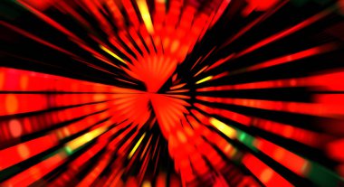 Siyah arkaplanda dönen ışık gösterisi. Lüks çizgiler. Parlak kıvrımlı duvar kağıdı. Uzay tüneli. Dönen ışık çemberi ya da maytap izi. Parlak konsept çizimi.