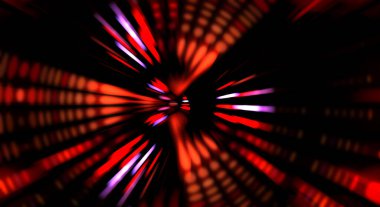 Siyah arkaplanda dönen ışık gösterisi. Lüks çizgiler. Parlak kıvrımlı duvar kağıdı. Uzay tüneli. Dönen ışık çemberi ya da maytap izi. Parlak konsept çizimi.