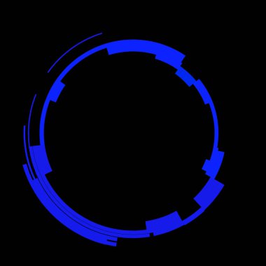 Fütürist dairesel gövde arayüzü elementi. Soyut çember geometrik arkaplan. Dijital teknolojinin grafiksel çizimi.