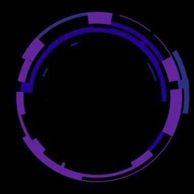 Fütürist dairesel gövde arayüzü elementi. Soyut çember geometrik arkaplan. Dijital teknolojinin grafiksel çizimi.