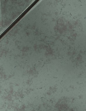 Gelecekçi kavramsal tasarım arka planı. Uzay gemisi desenli duvar kağıdı. Fırçalanmış teknoloji şablonu yüzeyi. Üç boyutlu illüstrasyon. SciFi panelleri duvar.