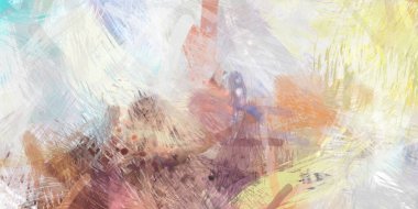 Soyut arkaplanda pürüzlü fırça darbeleri. Fırça boyası. Renkli boya darbeleri. Eşsiz duvar sanatı. Tuvaldeki modern sanat. Renkli çağdaş sanat eserleri.