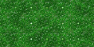 Renkli kumaş arka planında moda tarzında gümüş örgü süsü olan lüks, kusursuz bir şablon. Duvar kağıtları ve tekstil baskısı için tasarım. Lüks, ışıl ışıl metalimsi fantezi dokusu.