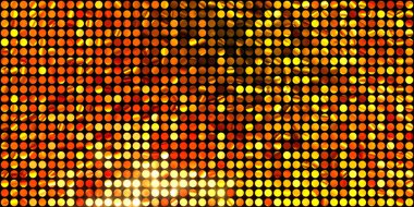 Parlayan ışıklar siyah arka planda parti izleri. Sahne veya stadyum ışıklarının dijital illüstrasyonu. Parlak desenli duvar kağıdı. Sahne ışıkları ile renkli ışıkların ihtişamlı arkaplanı.