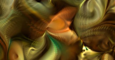 Hareketli girdapların soyut çizimi. Titreşimli renkli kıvrımların dönen akışı. Kıvrımlı ve kıvrımlı arka plan ve çizgiler. Garip duvar kâğıdı tasarımı. Dalgalanma arkaplanı.