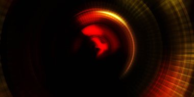 Parlayan neon ışıkları. Parlak sunum tasarım şablonu. Fotoğraf makinesi konsepti. Soyut arkaplan. Dönen ışık ışınları. Hareketli kavramsal duvar kağıdı. Grafik dijital illüstrasyon. 