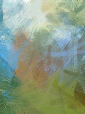 Soyut arkaplanda pürüzlü fırça darbeleri. Fırça boyası. Renkli boya darbeleri. Eşsiz duvar sanatı. Tuvaldeki modern sanat. Renkli çağdaş sanat eserleri.