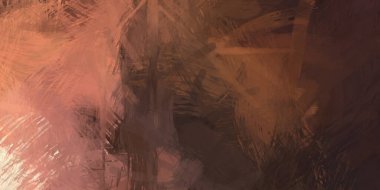 Soyut arkaplanda pürüzlü fırça darbeleri. Fırça boyası. Renkli boya darbeleri. Eşsiz duvar sanatı. Tuvaldeki modern sanat. Renkli çağdaş sanat eserleri.