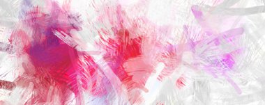 Soyut arkaplanda pürüzlü fırça darbeleri. Fırça boyası. Renkli boya darbeleri. Eşsiz duvar sanatı. Tuvaldeki modern sanat. Renkli çağdaş sanat eserleri.