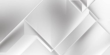 Beyaz 3d geometrik arka plan. Karanlık elementleri olan birinci sınıf soyut duvar kâğıdı. Poster, broşür, sunum ve web sitesi için özel tasarım. Moda lüks minimalist tasarım. Geometrik şablon. 