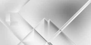 Beyaz 3d geometrik arka plan. Karanlık elementleri olan birinci sınıf soyut duvar kâğıdı. Poster, broşür, sunum ve web sitesi için özel tasarım. Moda lüks minimalist tasarım. Geometrik şablon. 