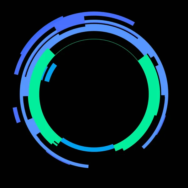 Futurisztikus Kör Alakú Hud Interfész Elem Absztrakt Kör Geometriai Háttér — Stock Fotó