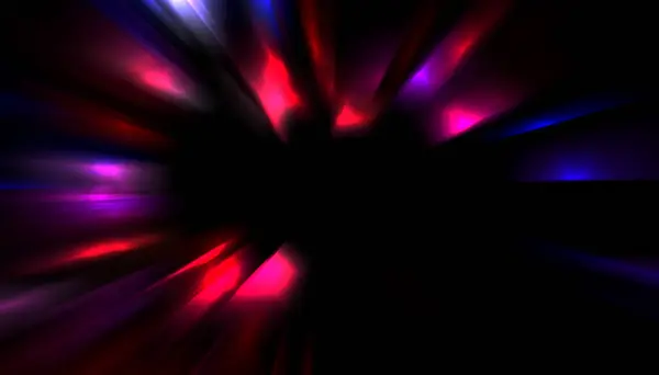 Dynamic Rays Light Isolated Black Background Graphic Illustration Glowing Colorful — ストック写真