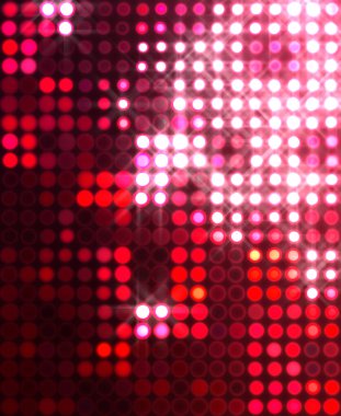 Parlak desenli duvar kağıdı. Sahne ışıkları olan renkli ışıkların ihtişamlı arkaplanı. Parlayan ışıklar siyah arka planda parti izleri. Sahne veya stadyum ışıklarının dijital illüstrasyonu. 