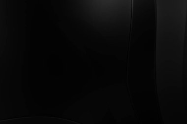 Siyah kıvrımlı yüzey. 3 boyutlu illüstrasyon. Soyut fütüristik geçmiş. Minimalist geometrik kapak tasarımı. Çarpık siyah çizgiler. Lüks dokuma duvar kağıdı. Zarif arkaplan.