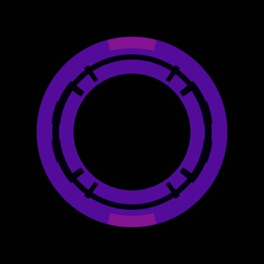 Fütürist dairesel gövde arayüzü elementi. Soyut çember geometrik arkaplan. Dijital teknolojinin grafiksel çizimi.