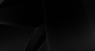 Lüks minimalist tasarım. Fütürist şablon. Karanlık elementleri olan birinci sınıf soyut duvar kâğıdı. Zarif bir zemin. Siyah üç boyutlu geometrik arkaplan. Poster, broşür, sunum için tasarım.