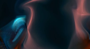 Hareketli girdapların soyut çizimi. Titreşimli renkli kıvrımların dönen akışı. Kıvrımlı ve kıvrımlı arka plan ve çizgiler. Garip duvar kâğıdı tasarımı. Dalgalanma arkaplanı.