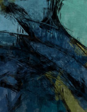 Tuval üzerinde etkileyici fırçalanmış resim. Kaotik resim. Taranmış Boyalı Soyut Arkaplan. Fırça darbesi ile boyanmış. Kaos duvarı sanatı. Sanatsal canlılık ve renkli duvar kağıdı.