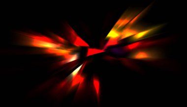 Parlayan ışıkları hareket ettirmenin havalı arka planı. Tasarımınız için canlı renkli bir portal şablonu. Işık ışınları ve hareket halindeki ışıldayan parçacıklar bir solucan deliği şekli oluşturuyor..