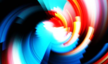 Dönen Işık gösterisi arka planı. Canlı renklerle donatılmış ruhani enerji girdabı. Renkli canlı hareket çizimi. Tanıtım geçmişi. Kutlama grafiği.