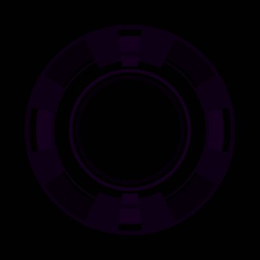 Fütürist dairesel gövde arayüzü elementi. Soyut çember geometrik arkaplan. Dijital teknolojinin grafiksel çizimi.