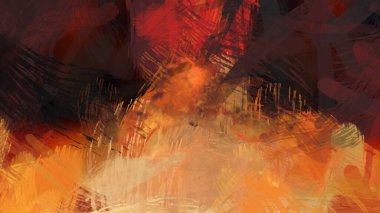 Soyut arkaplanda pürüzlü fırça darbeleri. Fırça boyası. Renkli boya darbeleri. Eşsiz duvar sanatı. Tuvaldeki modern sanat. Renkli çağdaş sanat eserleri.