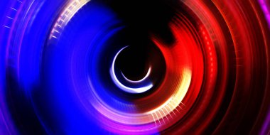 Fotoğraf makinesi konsepti. Soyut arkaplan. Dönen ışık ışınları. Hareketli kavramsal duvar kağıdı. Grafik dijital illüstrasyon. Parlayan neon ışıkları. Parlak sunum tasarım şablonu.