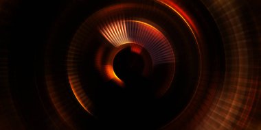 Parlayan neon ışıkları. Parlak sunum tasarım şablonu. Fotoğraf makinesi konsepti. Soyut arkaplan. Dönen ışık ışınları. Hareketli kavramsal duvar kağıdı. Grafik dijital illüstrasyon. 