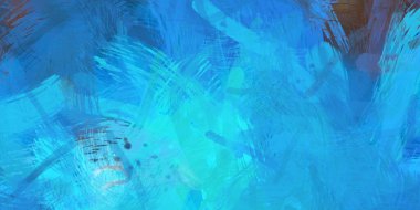 Soyut arkaplanda pürüzlü fırça darbeleri. Fırça boyası. Renkli boya darbeleri. Eşsiz duvar sanatı. Tuvaldeki modern sanat. Renkli çağdaş sanat eserleri.