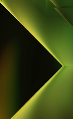 Geometrik dinamik şekiller. Gölgeli teknoloji dijital şablonu ve gradyan arka planda ışıklar. Modern basit geometrik renk gradyanı soyut arkaplan. 3B illüstrasyon. 