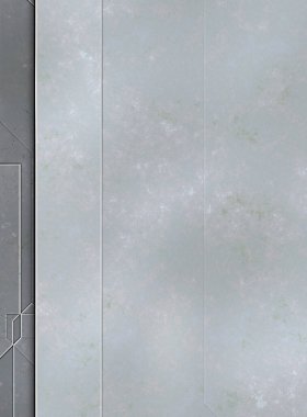 Katmanlı paneller. Fütürist soyut duvar kağıdı. Geometrik teknolojik yansıtıcı arka plan 3D metalik doku. Uzay gemisi desen yüzeyi.