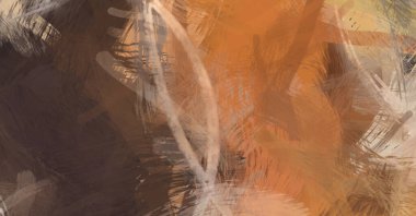 Soyut arkaplanda pürüzlü fırça darbeleri. Fırça boyası. Renkli boya darbeleri. Eşsiz duvar sanatı. Tuvaldeki modern sanat. Renkli çağdaş sanat eserleri.