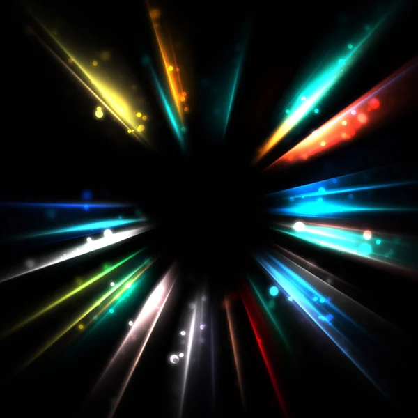 Işık Huzmeleri Parlayan Parçacıkların Kesiştiği Güzel Bir Zemin Canlı Renkli — Stok fotoğraf