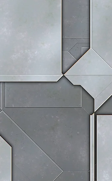 Panele Warstwowe Futurystyczna Abstrakcyjna Tapeta Geometryczne Technologiczne Tło Odbijające Metalowa — Zdjęcie stockowe