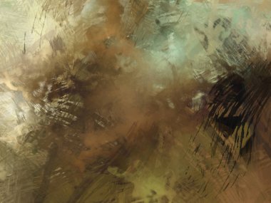 Soyut arkaplanda pürüzlü fırça darbeleri. Fırça boyası. Renkli boya darbeleri. Eşsiz duvar sanatı. Tuvaldeki modern sanat. Renkli çağdaş sanat eserleri.