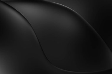 Web sitesi, poster, marka kimliği, broşür, sunum şablonu için lüks koyu bir arka plan. Dalgalı şekilli kaliteli tasarım. Dalgalanmalı soyut arkaplan. Pankart veya kapak tasarımı için dekorasyon.