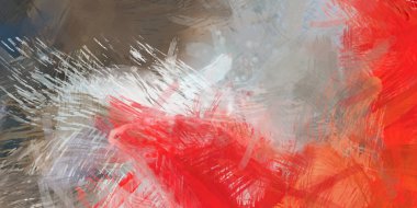 Soyut arkaplanda pürüzlü fırça darbeleri. Fırça boyası. Renkli boya darbeleri. Eşsiz duvar sanatı. Tuvaldeki modern sanat. Renkli çağdaş sanat eserleri.