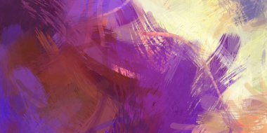 Soyut arkaplanda pürüzlü fırça darbeleri. Fırça boyası. Renkli boya darbeleri. Eşsiz duvar sanatı. Tuvaldeki modern sanat. Renkli çağdaş sanat eserleri.