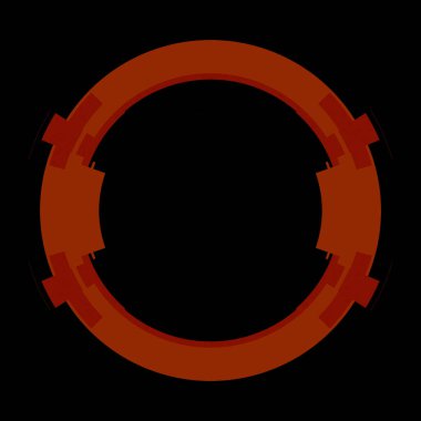 Fütürist dairesel gövde arayüzü elementi. Soyut çember geometrik arkaplan. Dijital teknolojinin grafiksel çizimi.