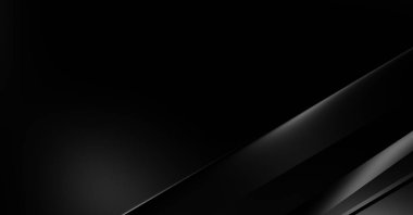 Geometrik katmanlı 3 boyutlu siyah arkaplan. Soyut koyu fütüristik duvar kağıdı. Zarif, parlak çizgili arka plan. Poster, broşür, sunum ve web sitesi için geometrik şablon tasarımı.