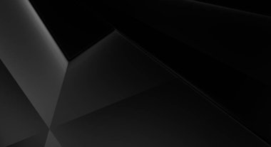 Lüks minimalist tasarım. Fütürist şablon. Karanlık elementleri olan birinci sınıf soyut duvar kâğıdı. Zarif bir zemin. Siyah üç boyutlu geometrik arkaplan. Poster, broşür, sunum için tasarım.